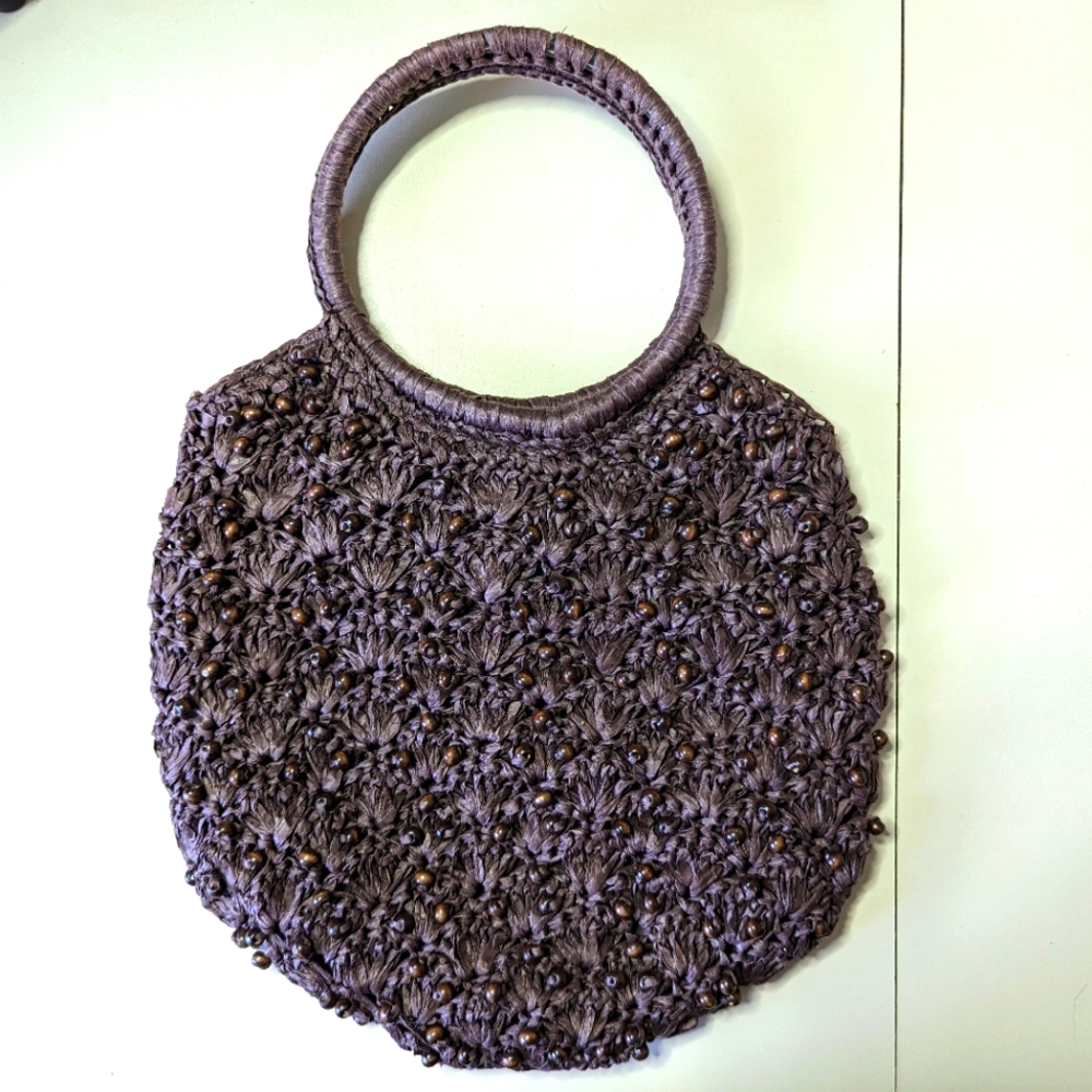 Ann Taylor LOFT Brown Woven Handbag